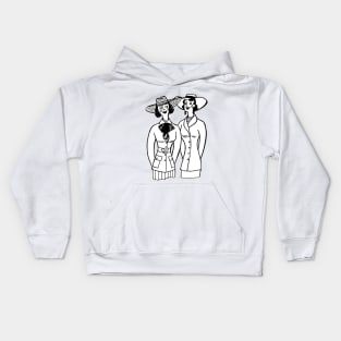 stylish twin sisters Kids Hoodie